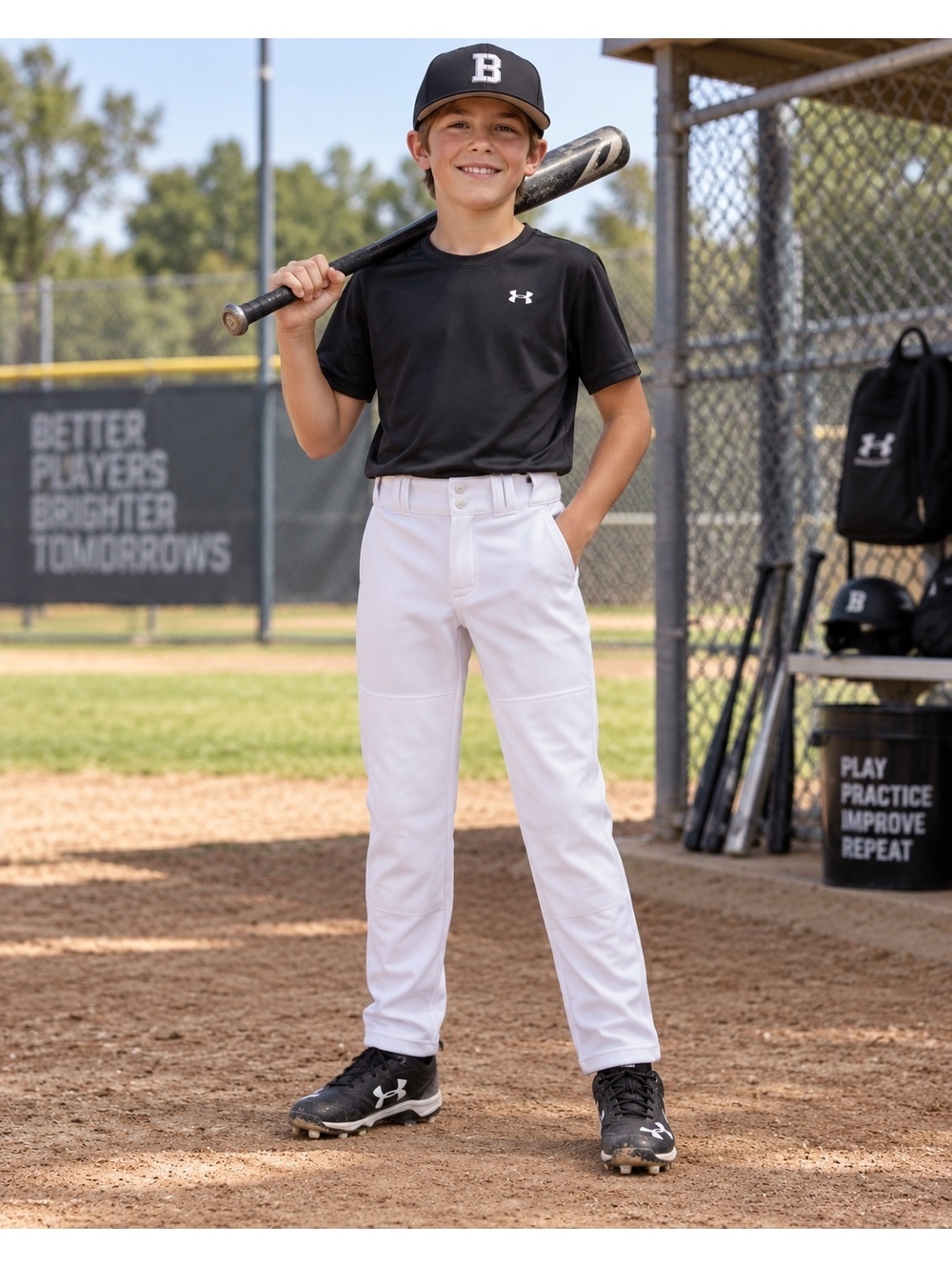 Marucci Youth White Baseball Pants Large